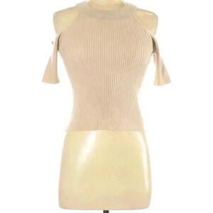 Kendall Kylie Pullover Sweater Beige Size M